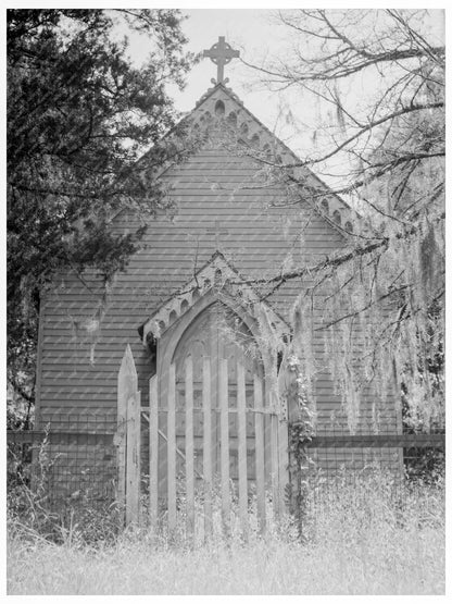 Vintage Episcopal Church Louisiana July 1937 Photograph - Available at KNOWOL