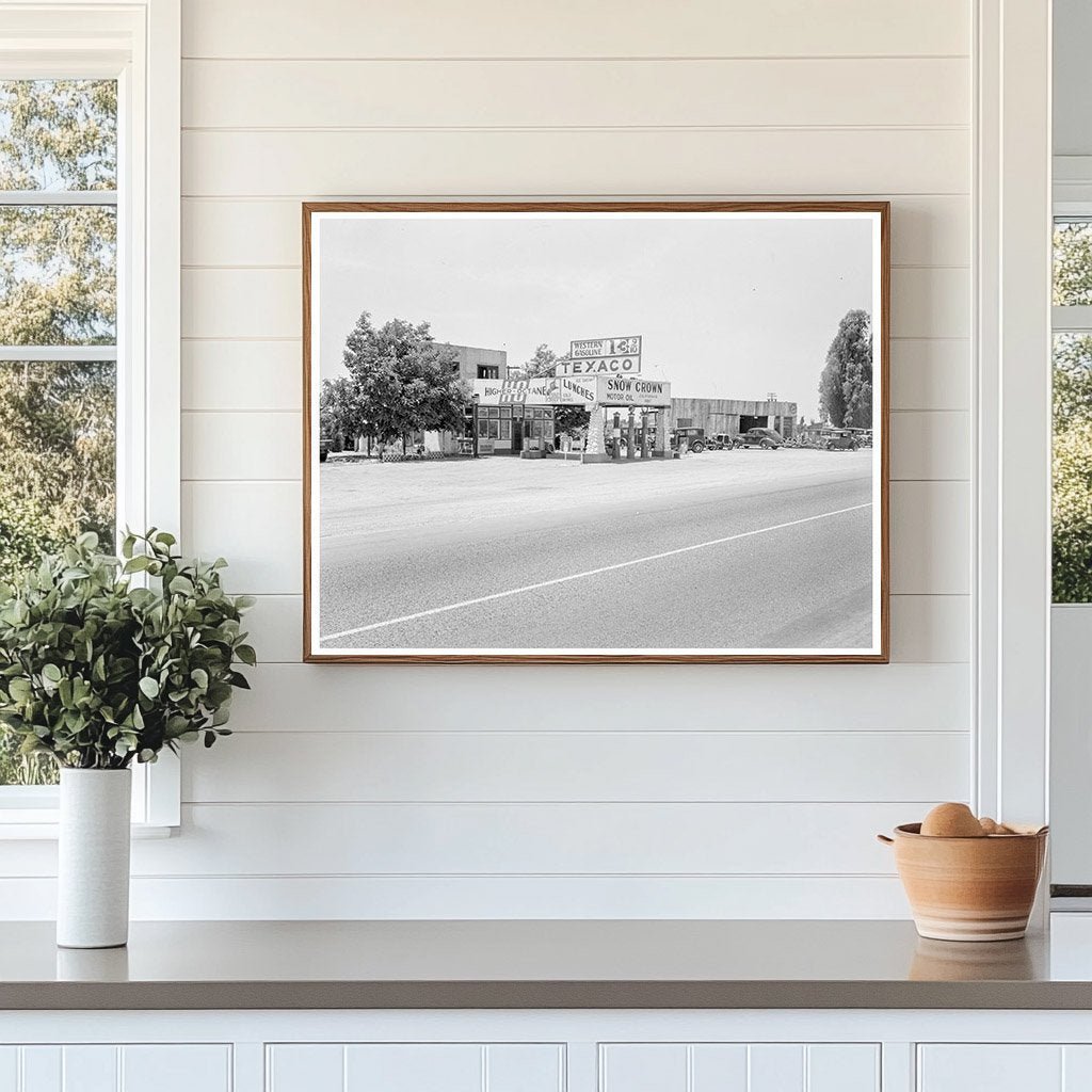 Vintage Gas Stations along Highway in California 1939 - Available at KNOWOL
