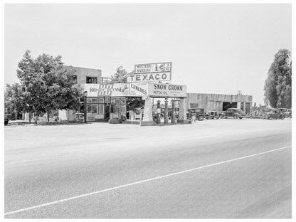 Vintage Gas Stations along Highway in California 1939 - Available at KNOWOL