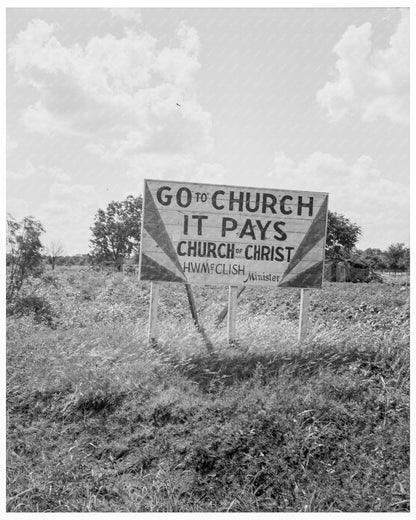 Vintage Georgia Road Sign Photograph June 1937 FSA OWI Collection - Available at KNOWOL