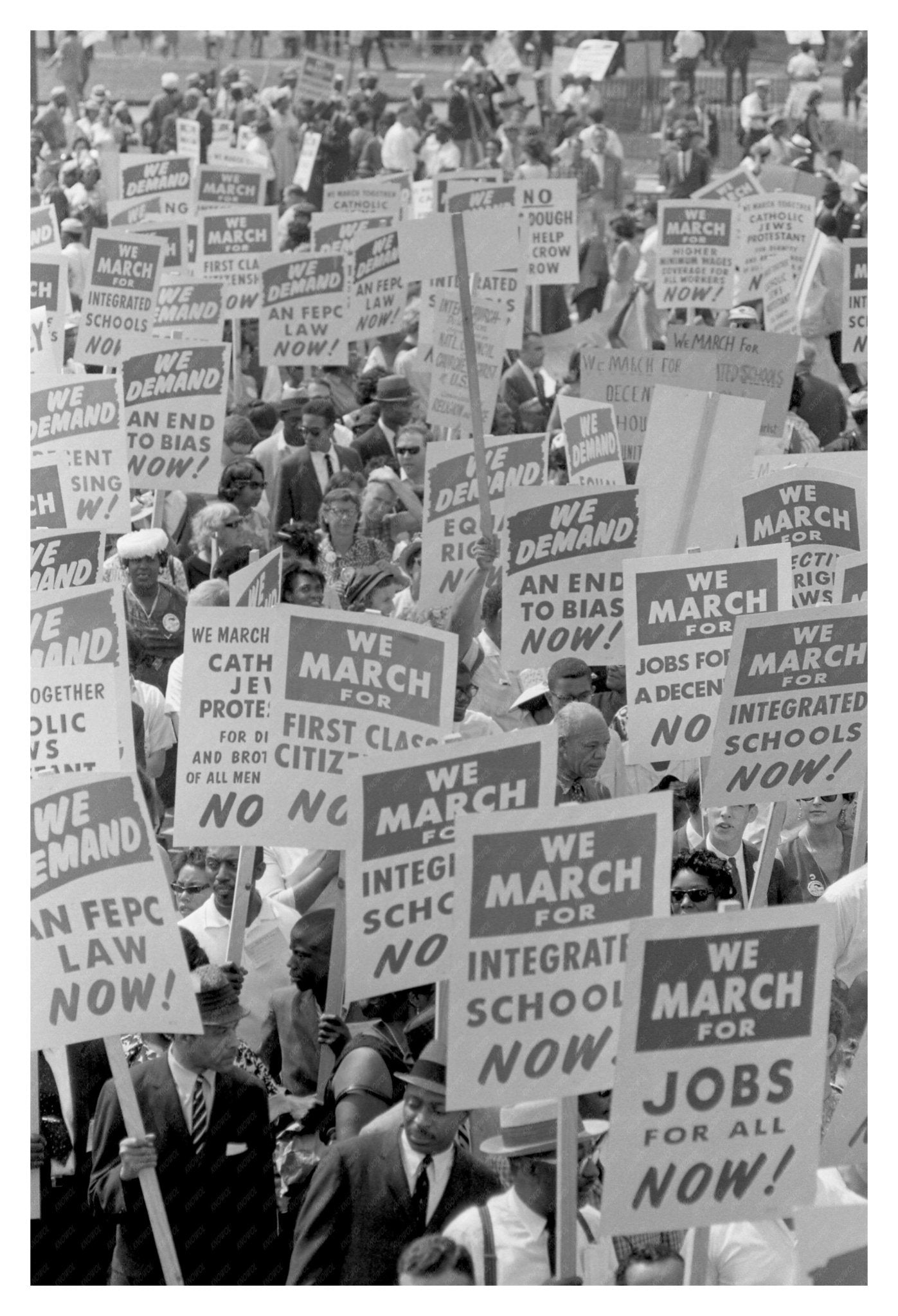 Vintage Image March on Washington Demonstrators 1963 - Available at KNOWOL