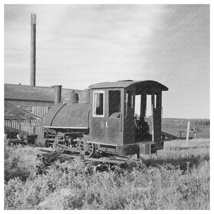 Vintage Locomotive at Sawmill Tower Minnesota 1937 - Available at KNOWOL