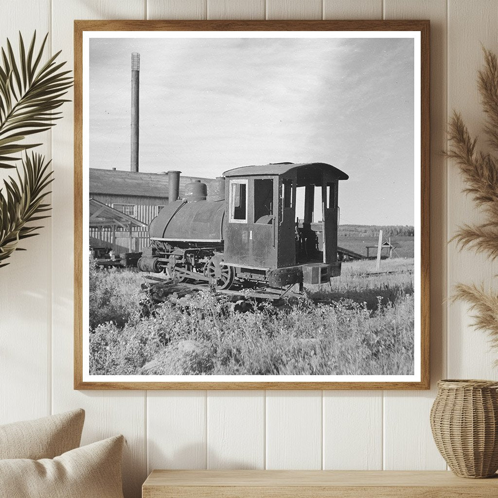 Vintage Locomotive at Sawmill Tower Minnesota 1937 - Available at KNOWOL