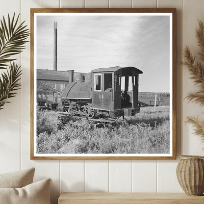 Vintage Locomotive at Sawmill Tower Minnesota 1937 - Available at KNOWOL