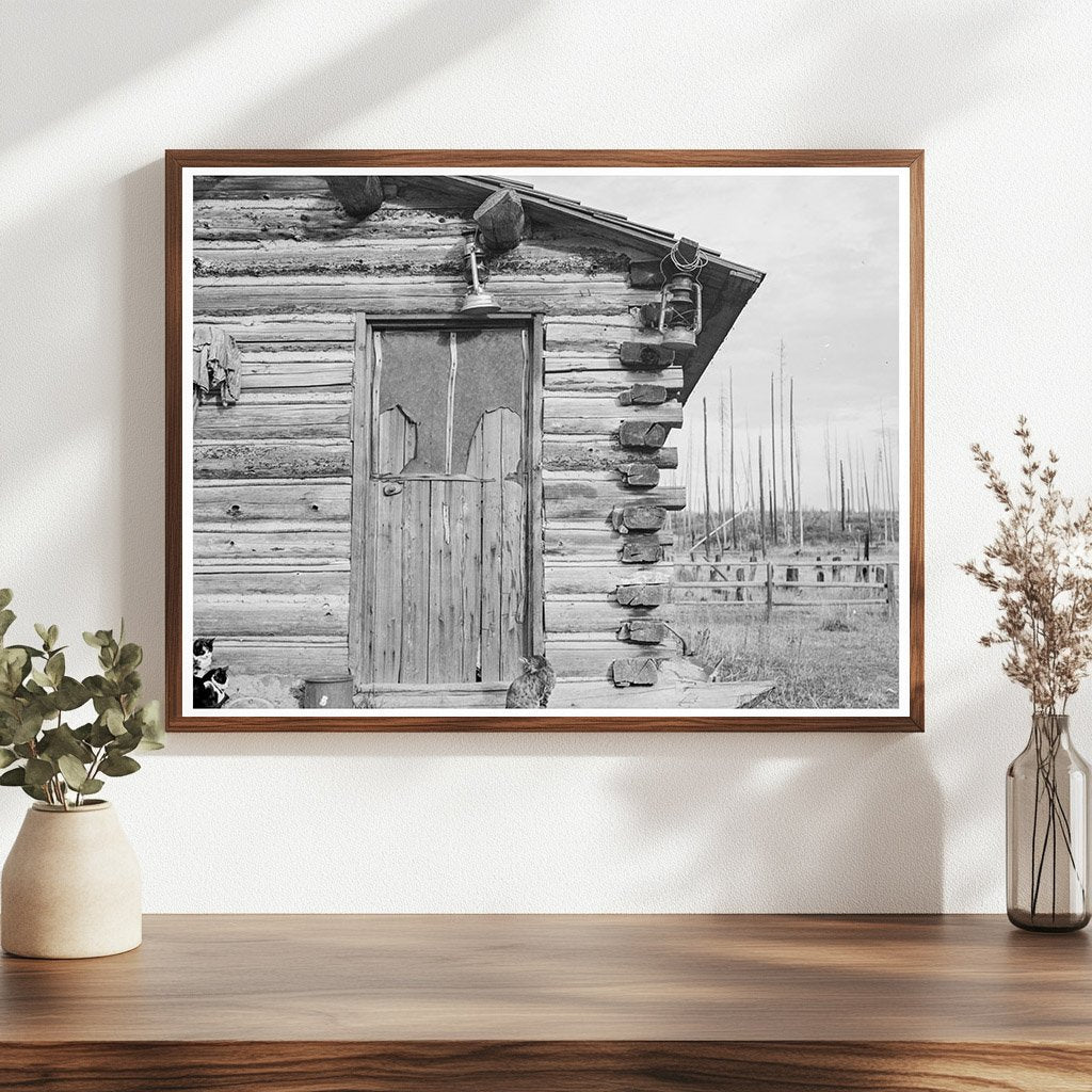 Vintage Log Home on Idaho Farm October 1939 - Available at KNOWOL