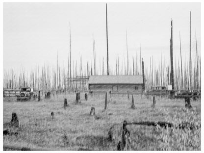 Vintage Log House in Priest River Idaho 1939 - Available at KNOWOL