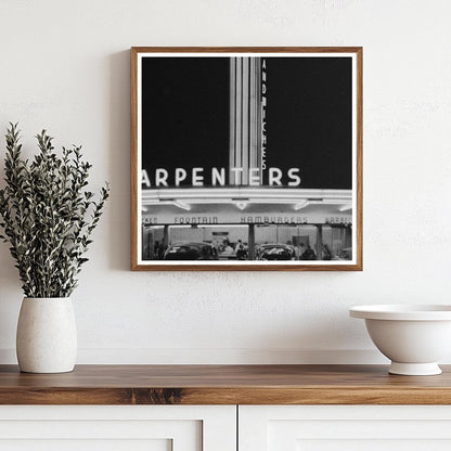 Vintage Neon Sign in Hollywood California 1942 - Available at KNOWOL