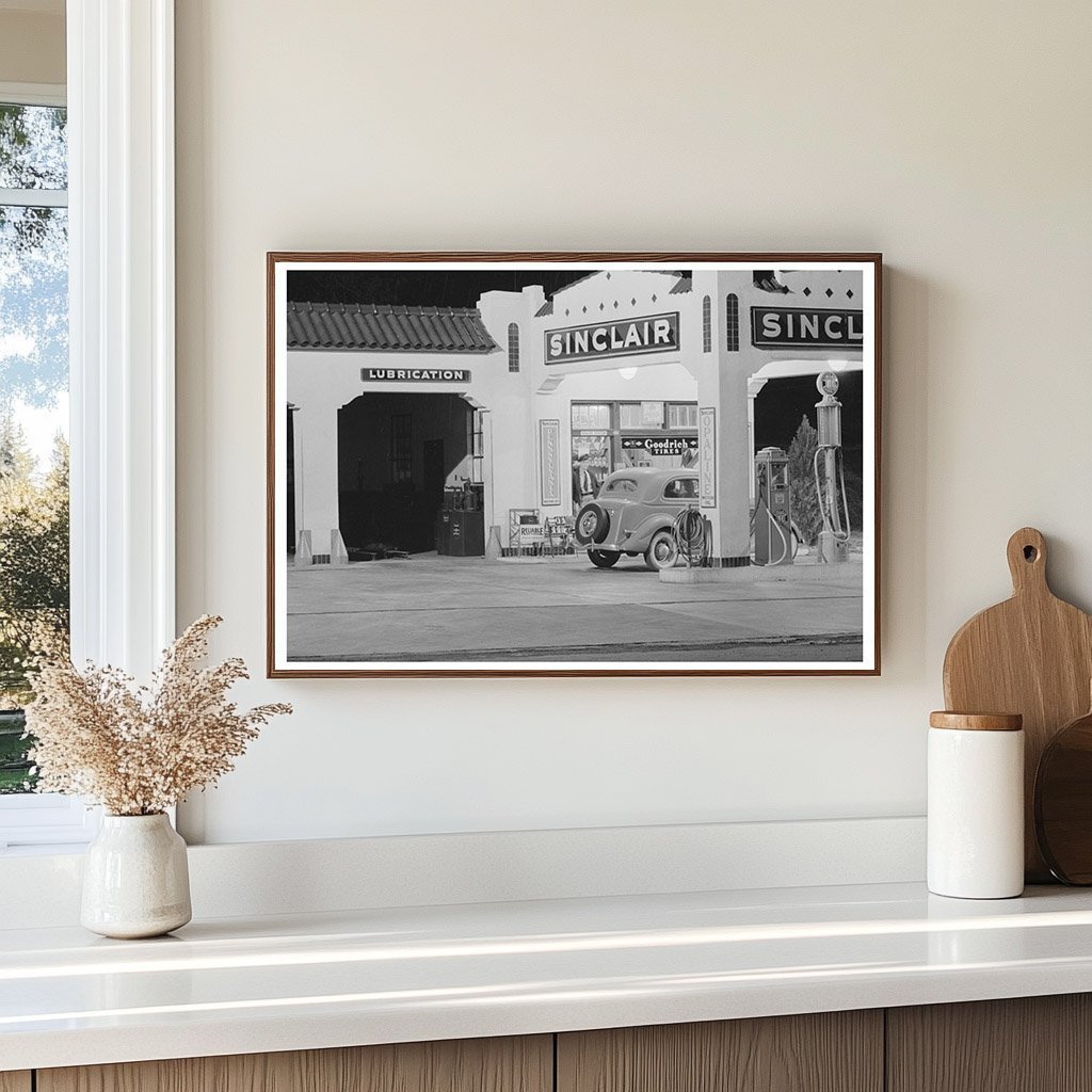 Vintage Oil and Gasoline Service Station San Augustine Texas 1939 - Available at KNOWOL