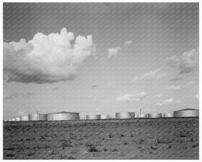 Vintage Oil Tank Farm in Odessa Texas May 1937 - Available at KNOWOL