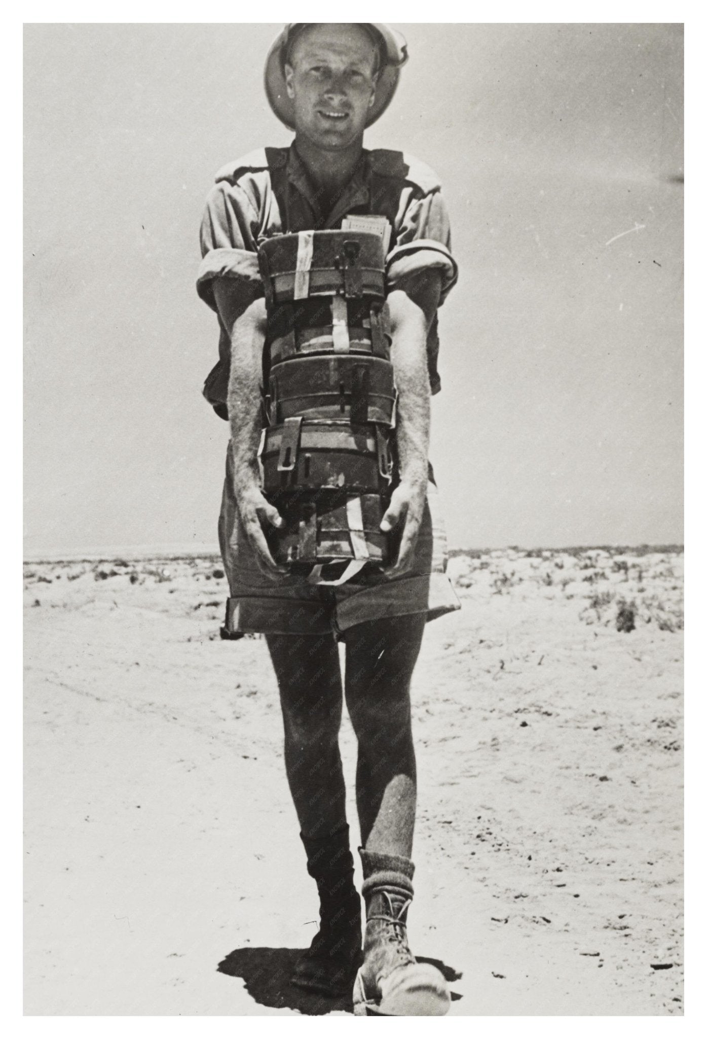 Vintage Photo of 8th Army South African Sappers Laying Mines - Available at KNOWOL