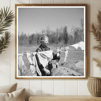 Vintage Photograph of John Bastia Hanging Laundry 1937 - Available at KNOWOL