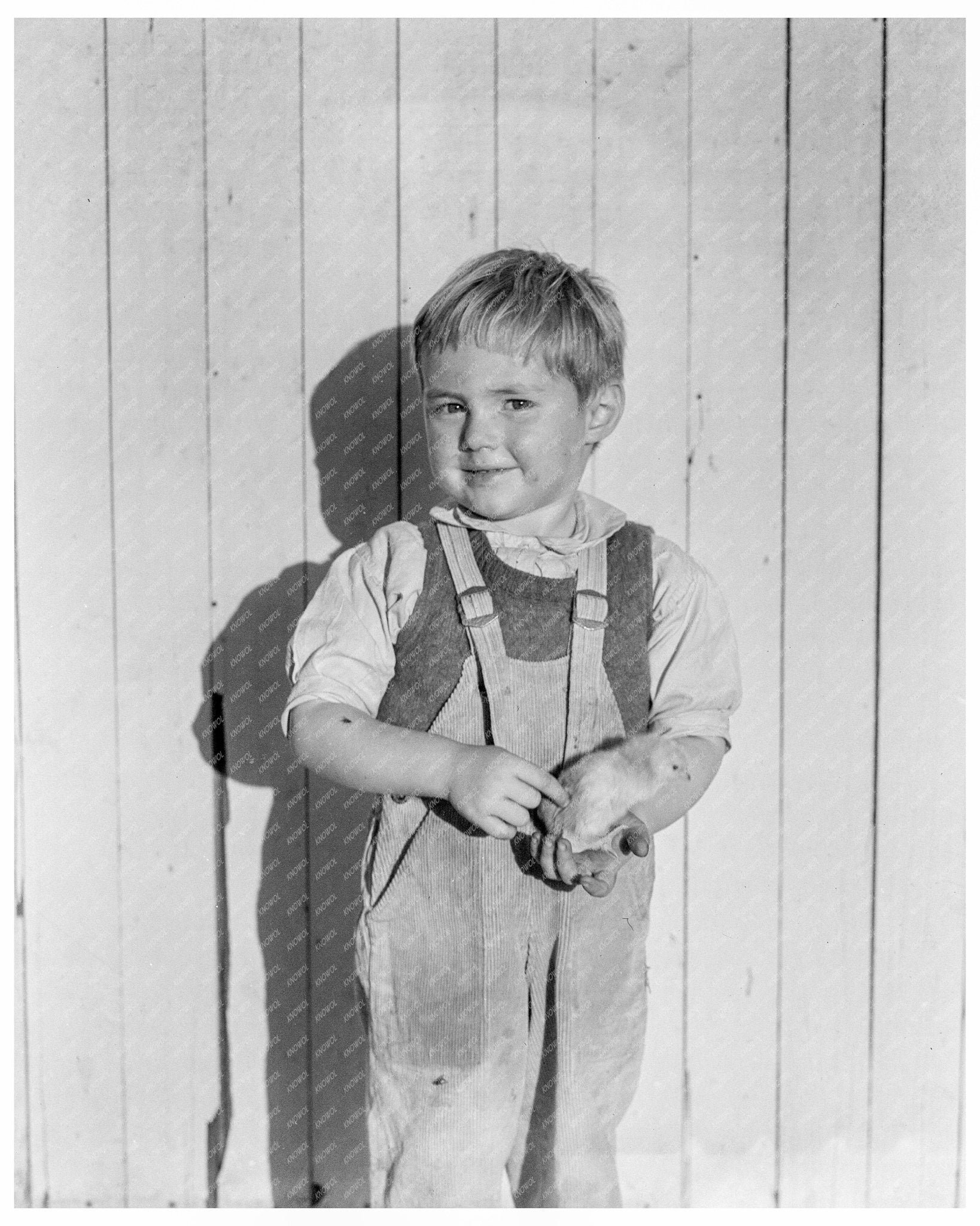 Vintage Photograph of Young Child in Rural Rehabilitation Program San Fernando 1935 - Available at KNOWOL