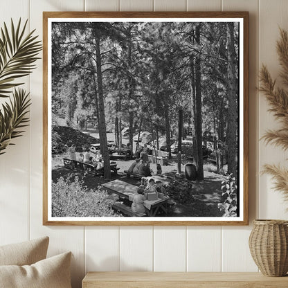 Vintage Picnic Scene in Klamath Falls Oregon 1942 - Available at KNOWOL