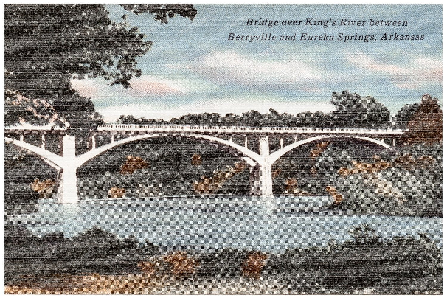 Vintage Postcard Kings River Bridge Arkansas 1930 - 1945 - Available at KNOWOL