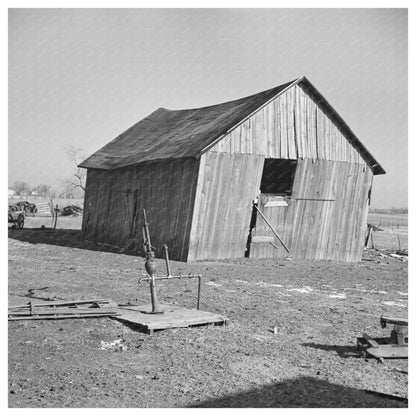 Vintage Pump and Barn on Farm in Seneca Illinois 1937 - Available at KNOWOL