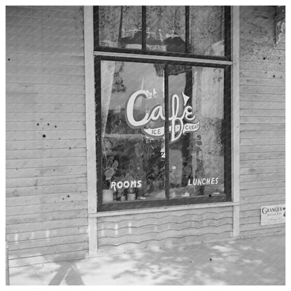 Vintage Restaurant Window Big Falls Minnesota 1937 - Available at KNOWOL