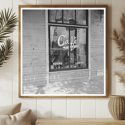 Vintage Restaurant Window Big Falls Minnesota 1937 - Available at KNOWOL