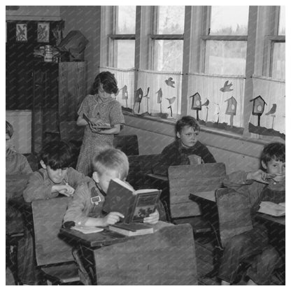 Vintage Rural School in Session Tipler Wisconsin 1937 - Available at KNOWOL