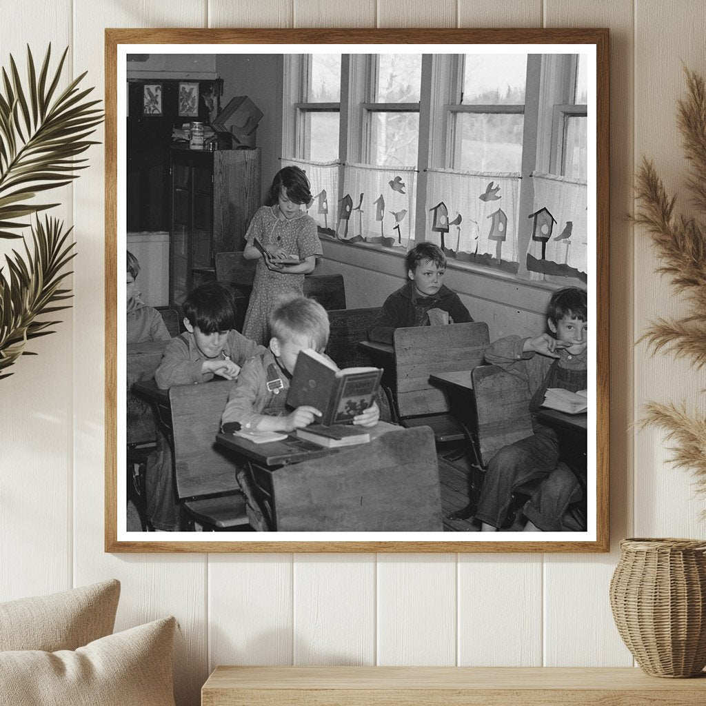 Vintage Rural School in Session Tipler Wisconsin 1937 - Available at KNOWOL