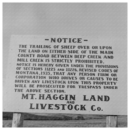 Vintage Sign in Silver Bow County Montana September 1942 - Available at KNOWOL