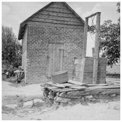 Vintage Smokehouse and Well in Chesnee South Carolina 1937 - Available at KNOWOL