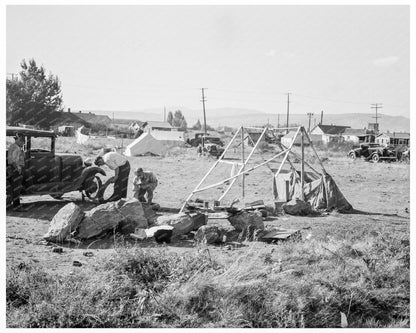 Vintage Squatter Camp in Malin Oregon 1939 - Available at KNOWOL