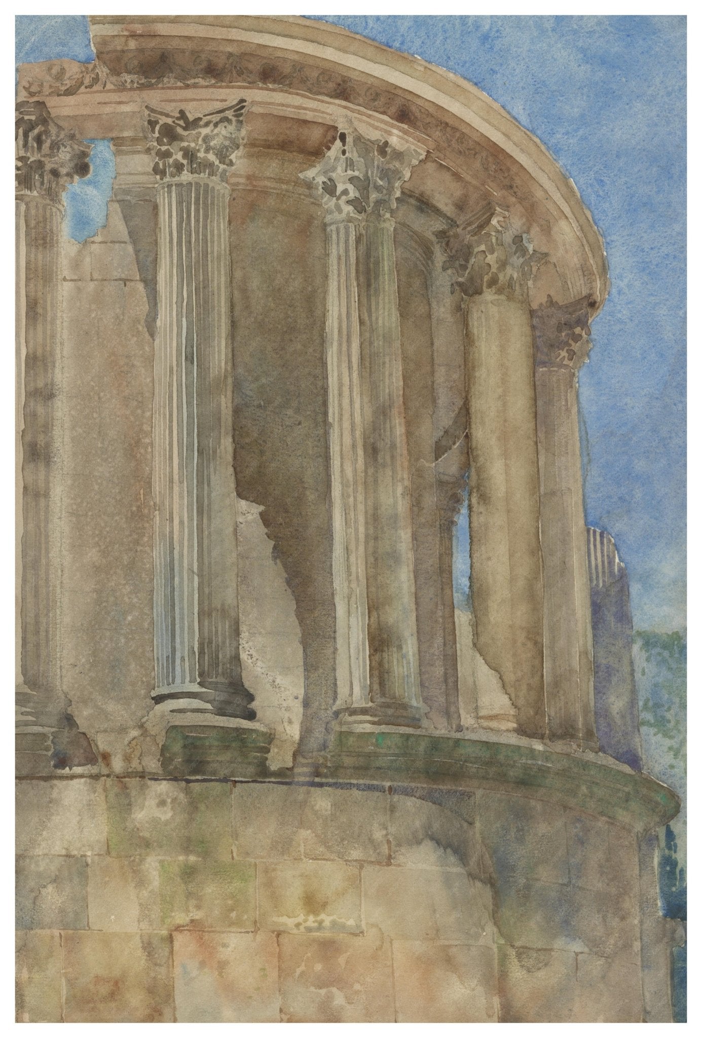 Vintage Temple Ruin in Tivoli Italy Print - Available at KNOWOL