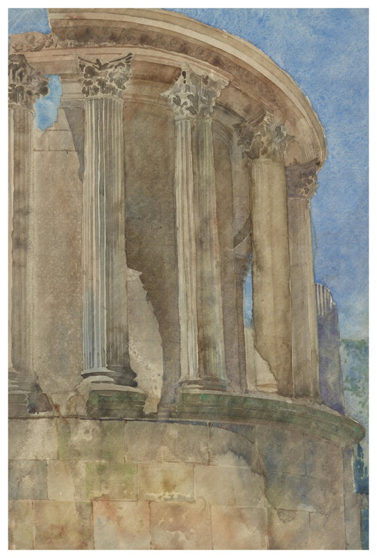 Vintage Temple Ruin in Tivoli Italy Print - Available at KNOWOL