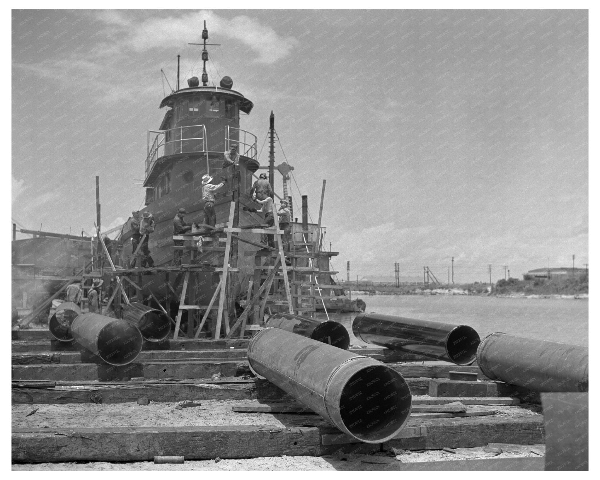 Vintage Tugboat Raymond Reconditioning May 1942 - Available at KNOWOL