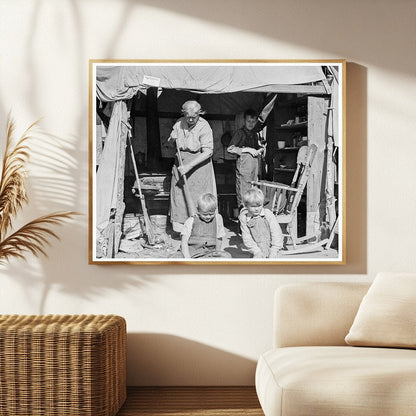 Vintage Woman with Grandchildren at Kern County Camp 1936 - Available at KNOWOL