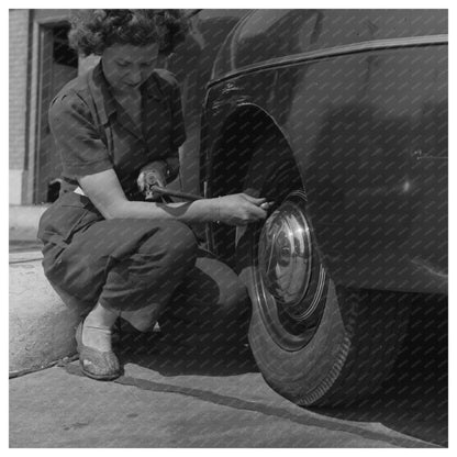 Virginia Lively at Louisville Gas Station June 1943 - Available at KNOWOL