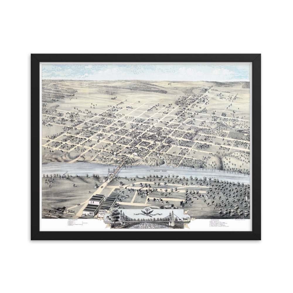 Waco, Texas 1873 Framed - Available at KNOWOL