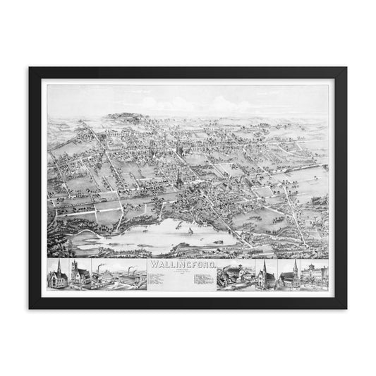 Wallingford, CT 1881 Framed - Available at KNOWOL