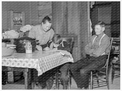 Wardlow Family in Dugout Basement Oregon 1939 - Available at KNOWOL