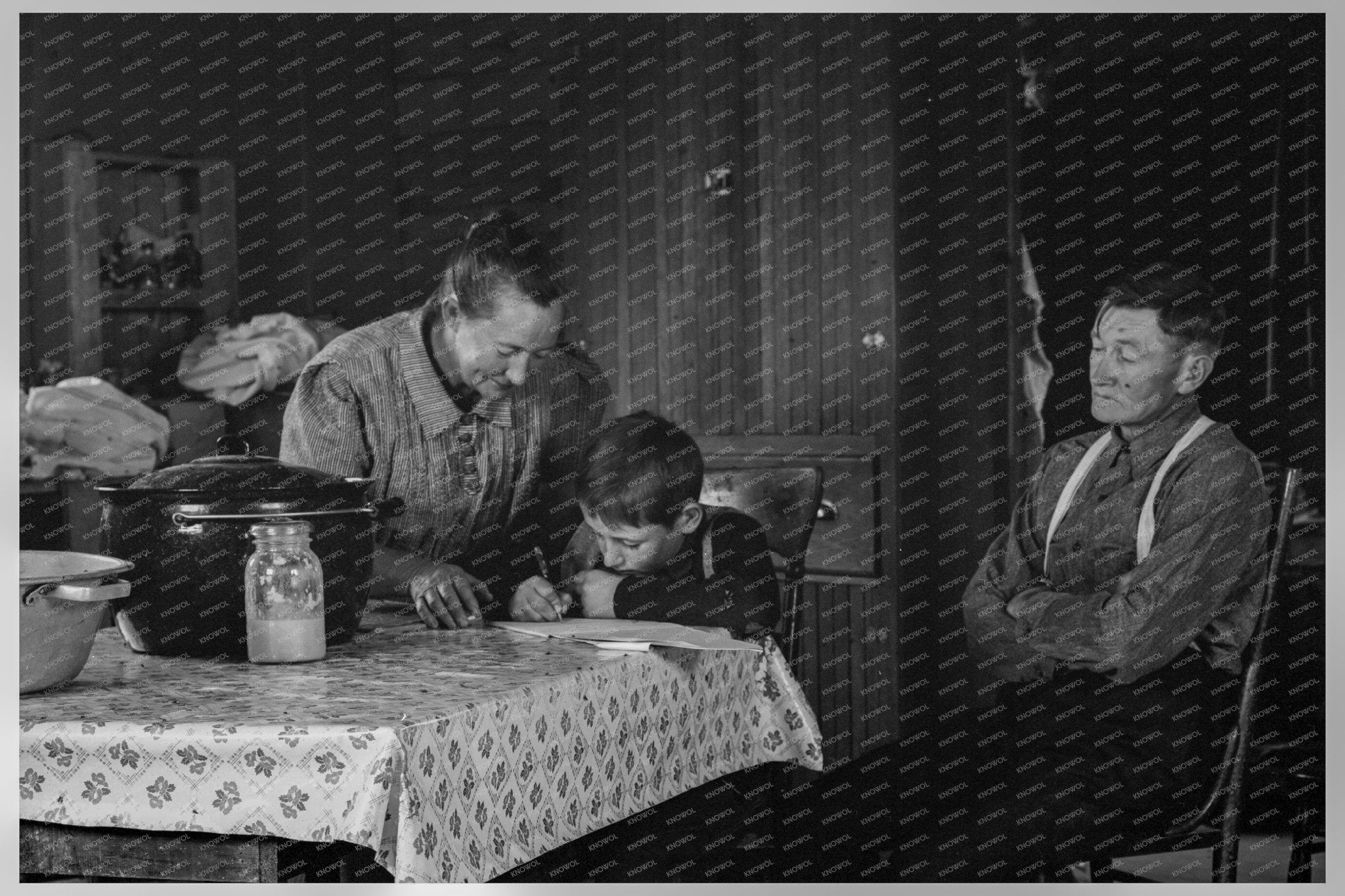 Wardlow Family in Dugout Home Dead Ox Flat Oregon 1939 - Available at KNOWOL