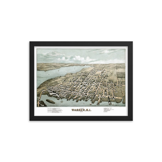 Warren, Rhode Island 1877 Framed - Available at KNOWOL