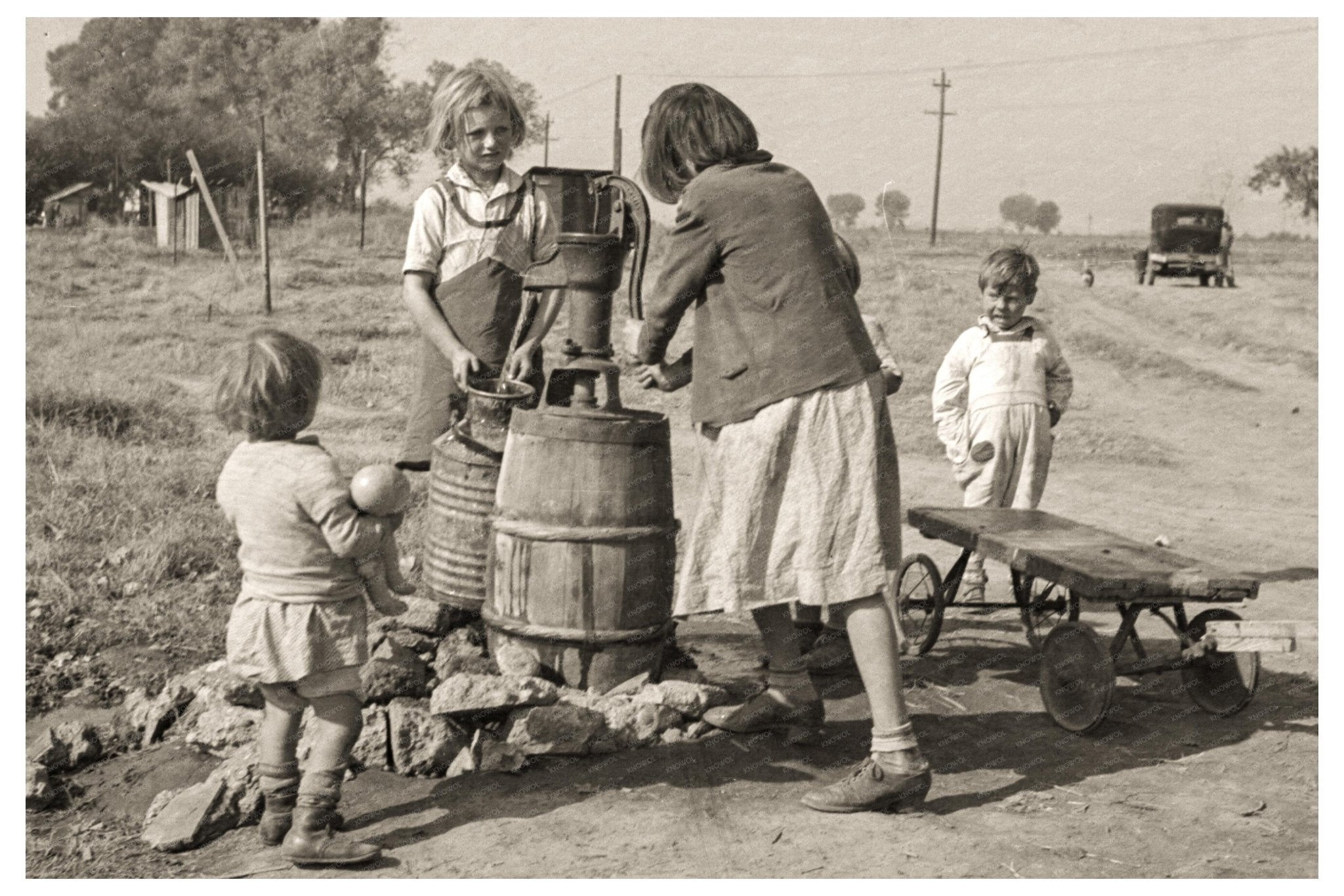 Water Supply Facility at American River Camp San Joaquin Valley November 1936 - Available at KNOWOL