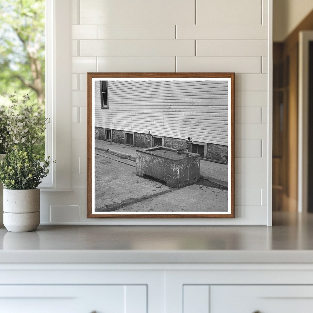 Water Trough in Small Town Wisconsin July 1937 - Available at KNOWOL