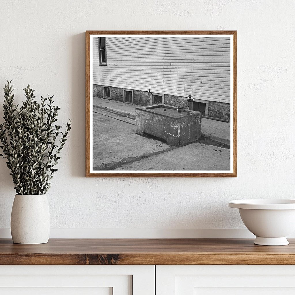 Water Trough in Small Town Wisconsin July 1937 - Available at KNOWOL