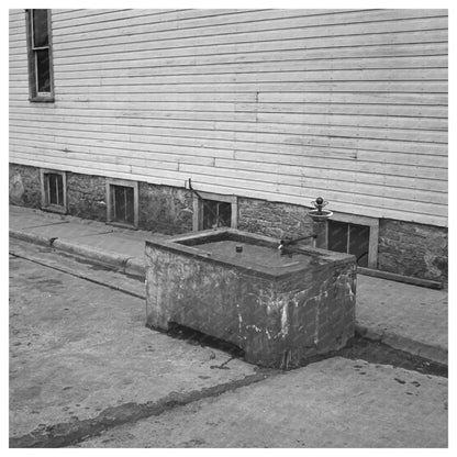 Water Trough in Small Town Wisconsin July 1937 - Available at KNOWOL