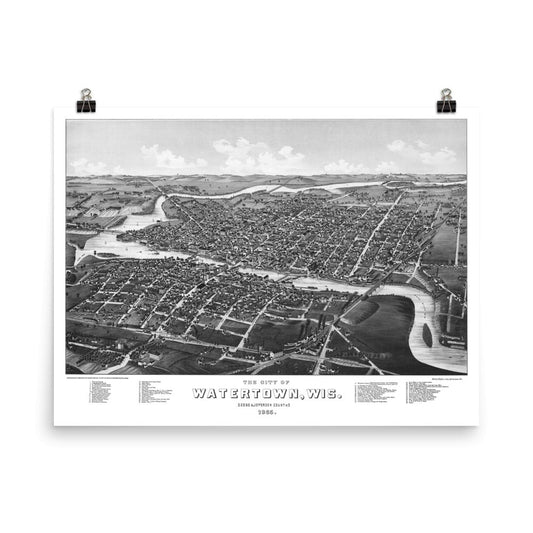 Watertown, WI 1885 Map - Available at KNOWOL