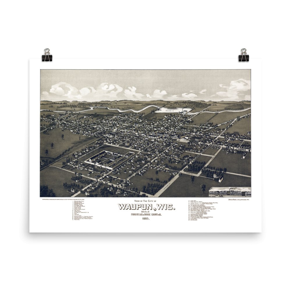 Waupun, WI 1885 - Available at KNOWOL