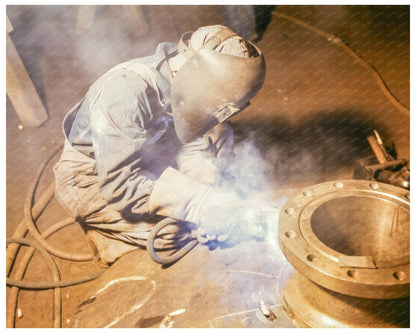 Welder Constructing Boilers in Chattanooga 1942 - Available at KNOWOL