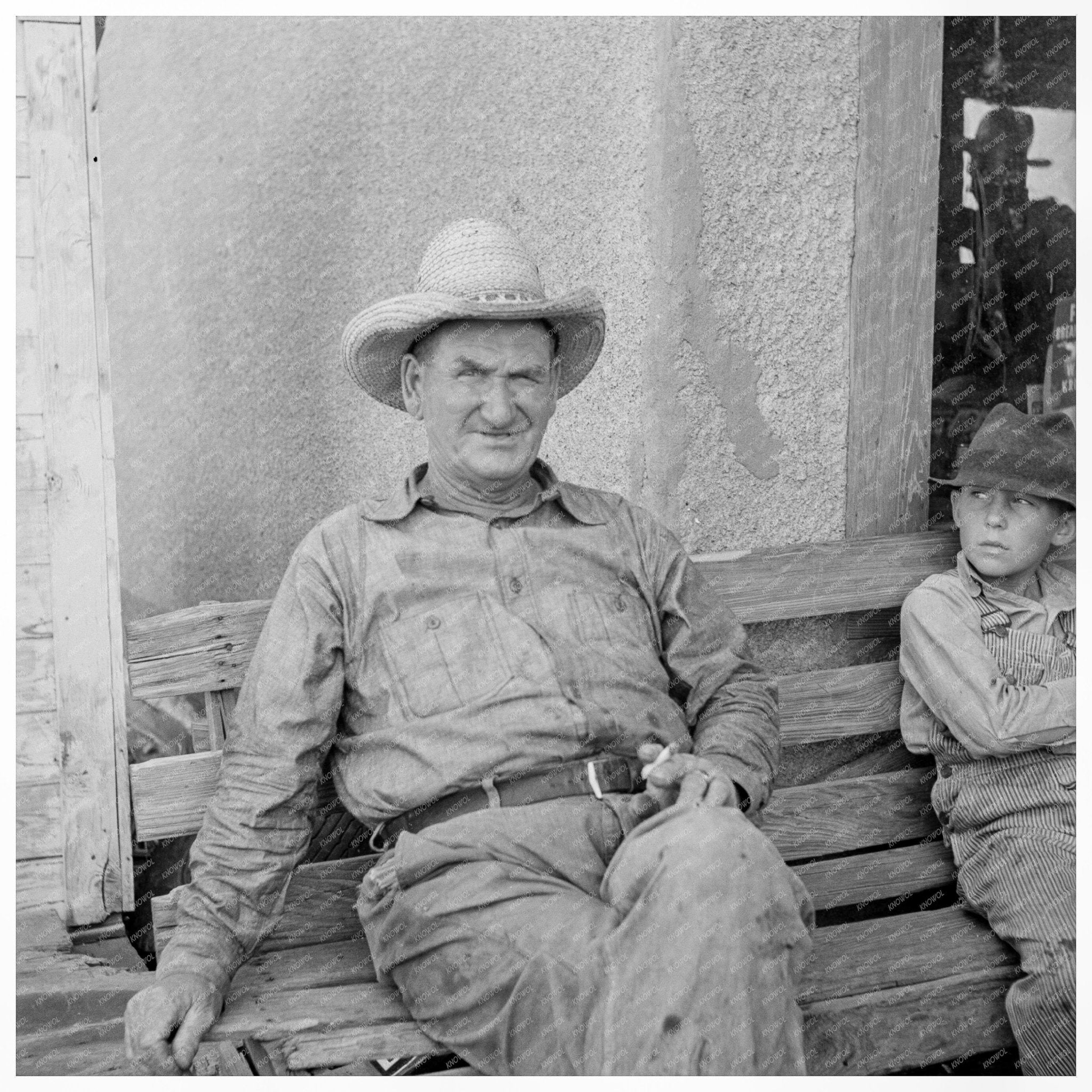 Wheat Farmers at Service Station Oklahoma June 1938 - Available at KNOWOL