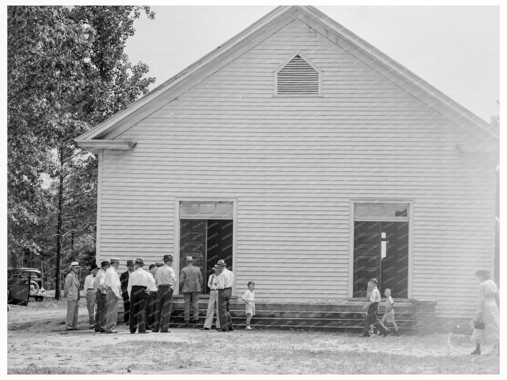 Wheeleys Church Congregation North Carolina July 1939 - Available at KNOWOL