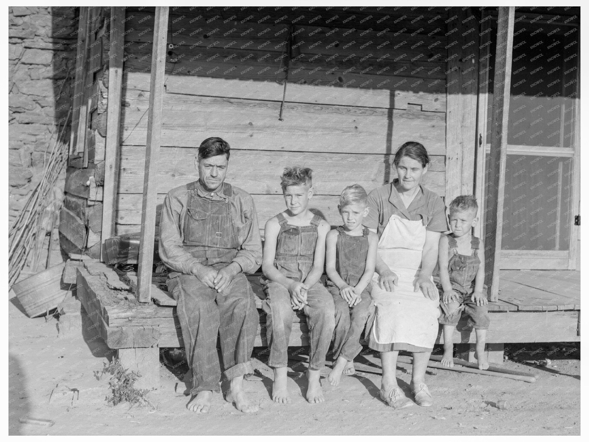 White Sharecropper Family Near Hartwell Georgia 1937 - Available at KNOWOL