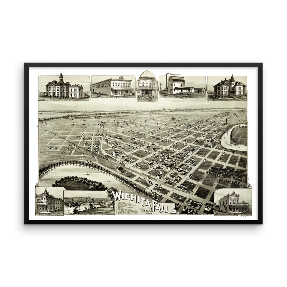 Wichita Falls, Texas 1890 Framed - Available at KNOWOL