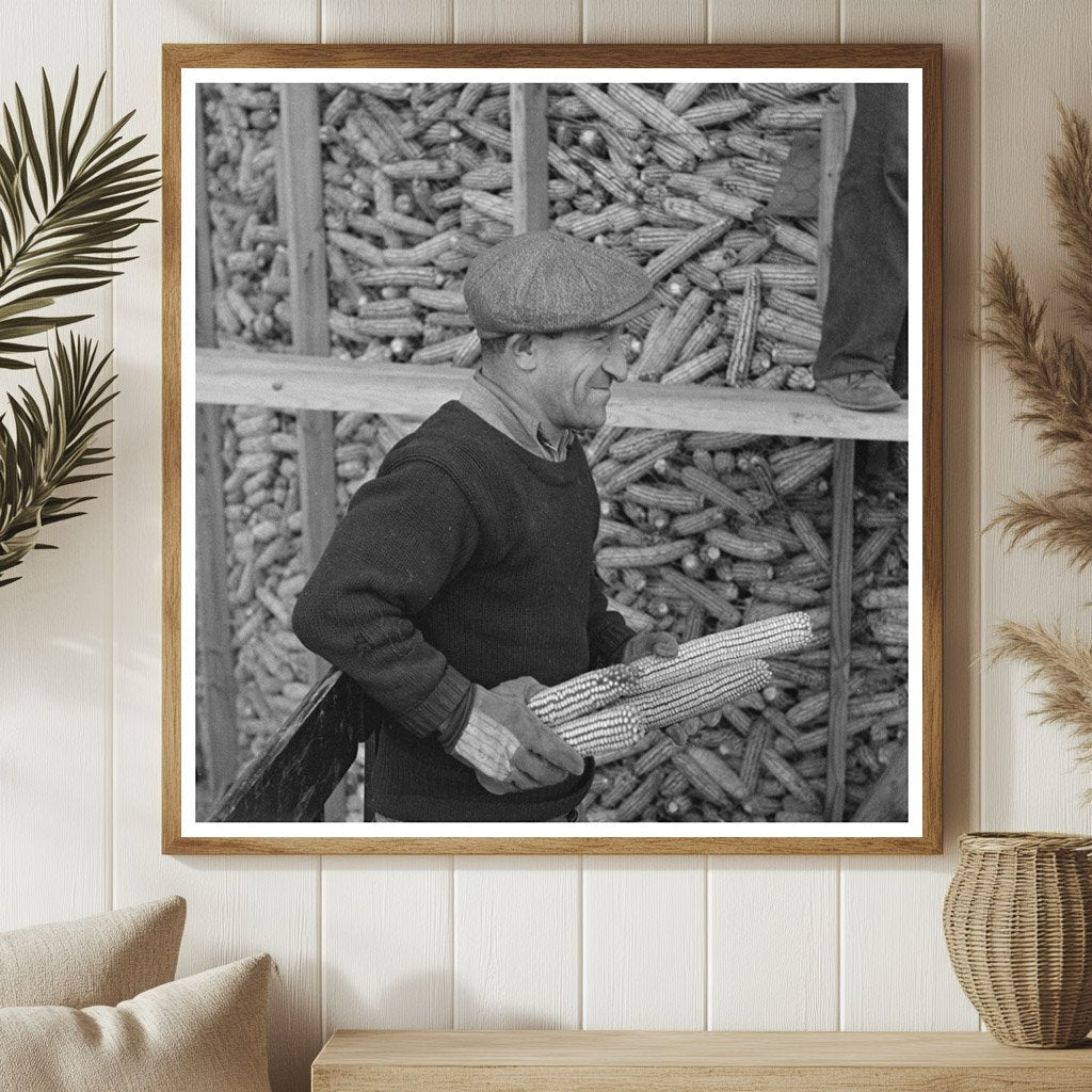 William Singer Storing Corn at Jersey Homesteads 1936 - Available at KNOWOL