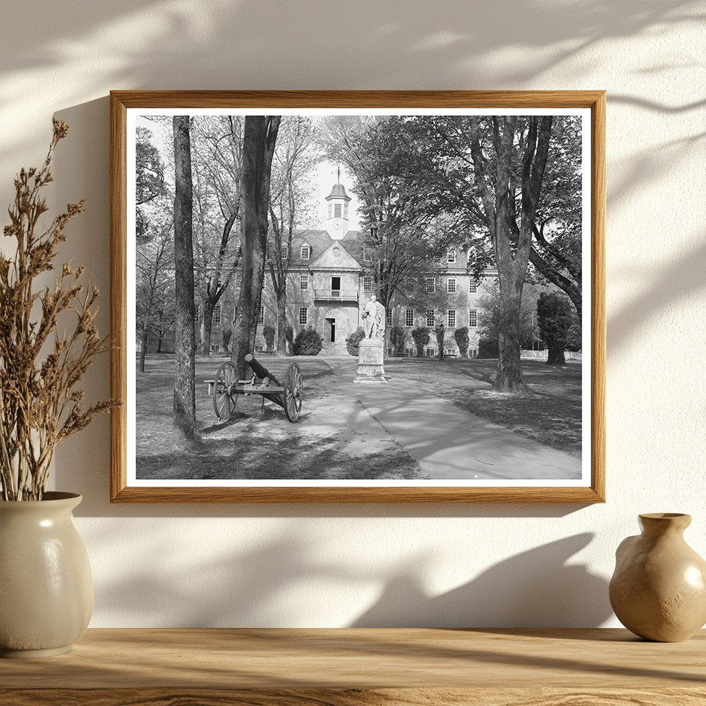 Williamsburg Virginia Capitol and Wren Building 1943 - Available at KNOWOL