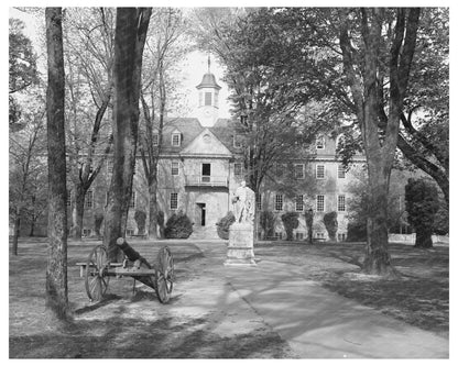 Williamsburg Virginia Capitol and Wren Building 1943 - Available at KNOWOL